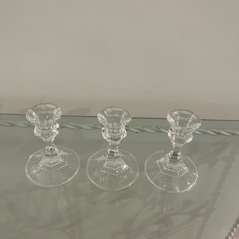 💎 Glam Set of 3 Candlestick Holders 💎